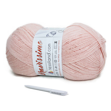 Bravissimo microfibra de acrílico ovillo 500g Rosa pallido