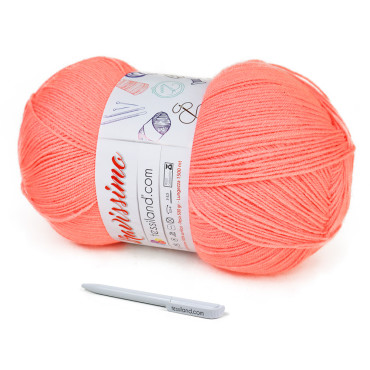 Bravissimo microfibra de acrílico ovillo 500g Salmone