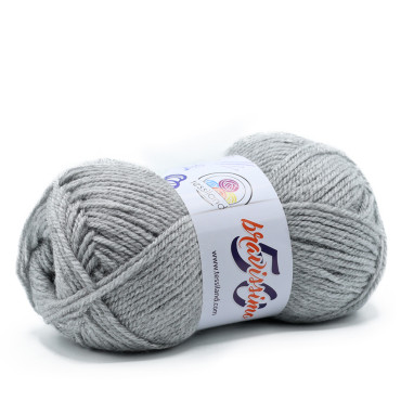 Bravissimo microfibra de acrílico ovillo 50g Grigio chiaro
