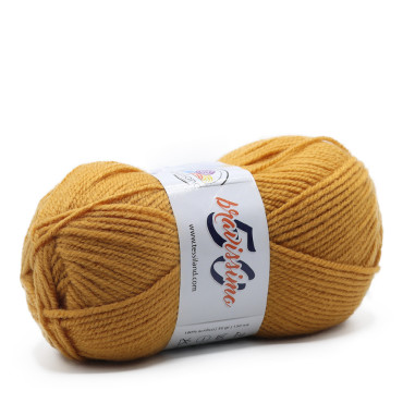 Bravissimo microfibra de acrílico ovillo 50g Ocra