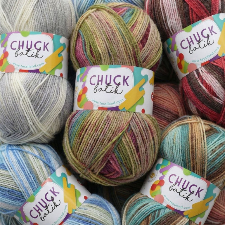 Chuck Batik microfibra di acrilico sfumato gomitolo 100g
