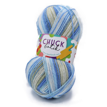 Chuck Batik shaded acrylic microfiber 100g ball Cielo