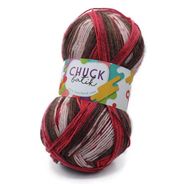 Chuck Batik shaded acrylic microfiber 100g ball Rosso