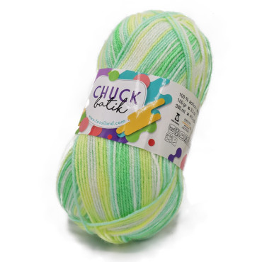 Chuck Batik microfibra acrílica degradada ovillo 100g Verde