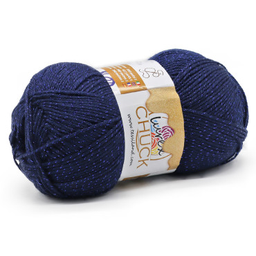Chuck Lurex microfibre acrylique lurex pelote 100g Blu