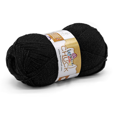 Chuck Lurex microfibra di acrilico lurex gomitolo 100g Nero