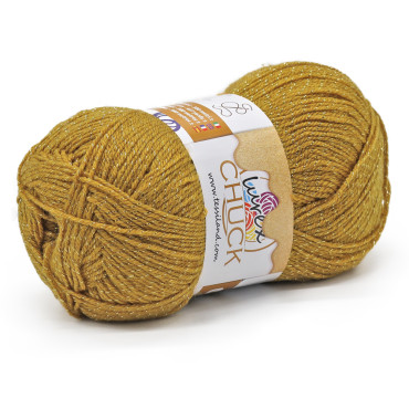 Chuck Lurex microfibra acrílica lurex ovillo 100g Senape