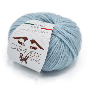 Cashmere puro gomitolo 25g Celeste