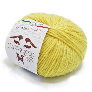 Cashmere puro gomitolo 25g Giallino