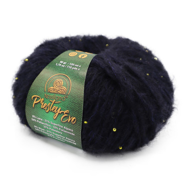 PresleyEvo misto lana alpaca con micro perline gomitolo 50g Blu