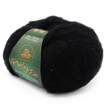 PresleyEvo misto lana alpaca con micro perline gomitolo 50g Nero