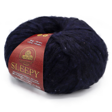 Sleepy misto lana alpaca con paillettes gomitolo 50g Blu navy