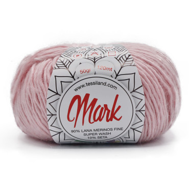 Mark lana merino seta gomitolo 50g Cipria