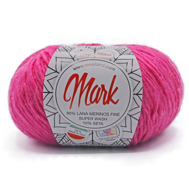 Mark lana merino seta gomitolo 50g Fucsia