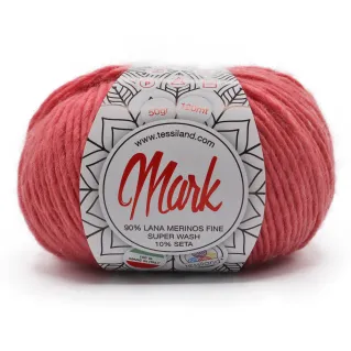 Mark lana merino seda ovillo 50g Geranio