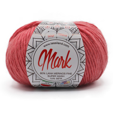 Mark lana merino seta gomitolo 50g Geranio