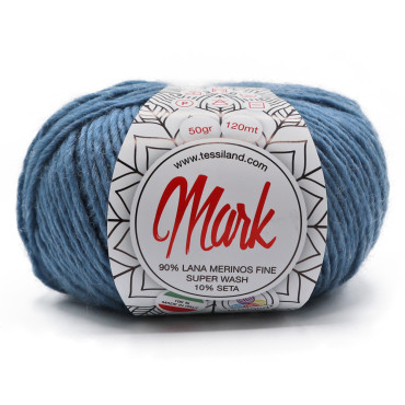 Mark lana merino seta gomitolo 50g Jeans