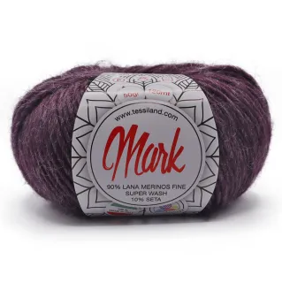 Mark laine mérinos soie pelote 50g Melanzana