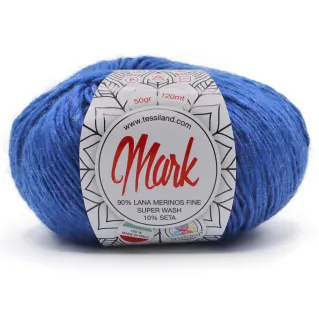 Mark laine mérinos soie pelote 50g Oceano