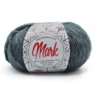 Mark laine mérinos soie pelote 50g Petrolio