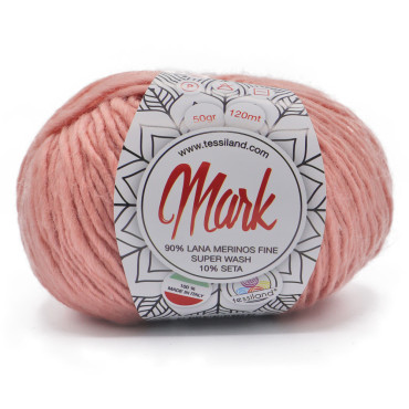 Mark lana merino seta gomitolo 50g Rosa antico