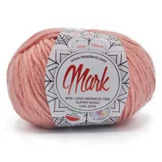 Mark merino wool silk yarn ball 50g Rosa antico