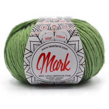 Mark lana merino seta gomitolo 50g Salvia