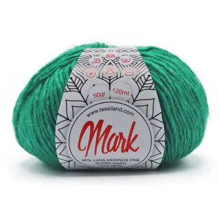 Mark merino wool silk yarn ball 50g Smeraldo