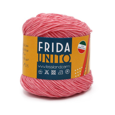 Frida mezcla de algodón ligera ovillo 50g Rosa