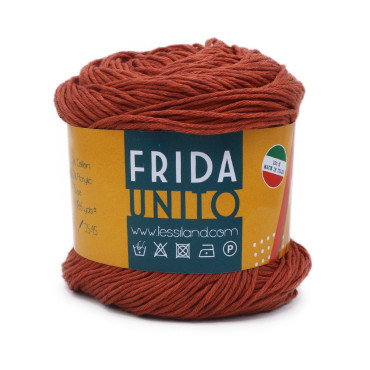 Frida mezcla de algodón ligera ovillo 50g Terra di siena