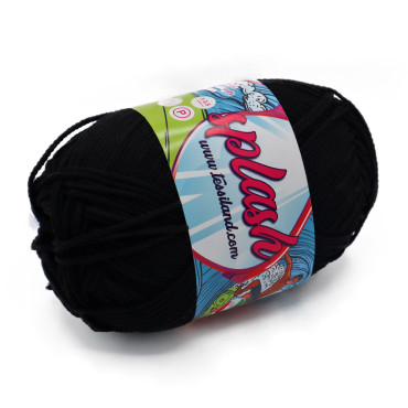 Splash microfibra per costumi da bagno gomitolo 50g Nero