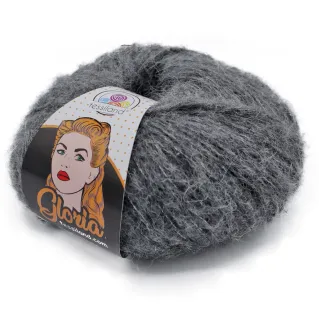 Gloria mélange alpaga pelote 50g Gris