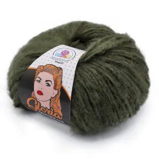 Gloria alpaca blend yarn ball 50g Military