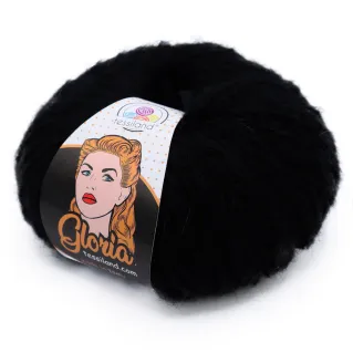 Gloria mélange alpaga pelote 50g Noir