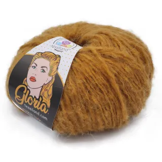 Gloria mélange alpaga pelote 50g Senape