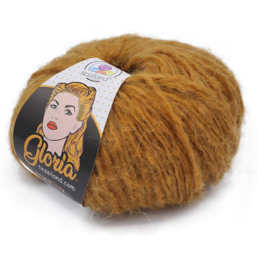Gloria misto alpaca gomitolo 50g Senape
