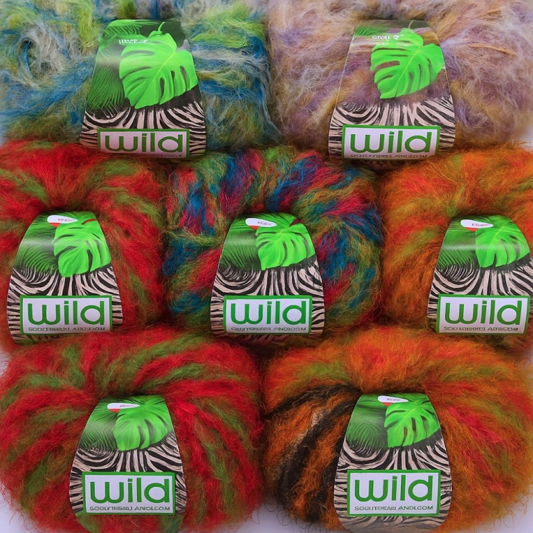 Wild misto viscosa sfumato effetto pelliccia gomitolo 50g