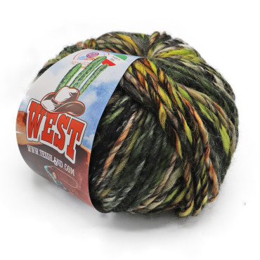 West misto lana sfumato melange gomitolo 100g Green