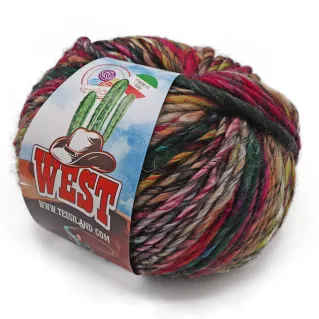 West shaded melange wool blend yarn ball 100g Party