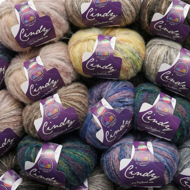 Cindy misto lana garzato stampato gomitolo 50g