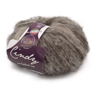 Cindy mezcla de lana perchada estampada ovillo 50g Beige