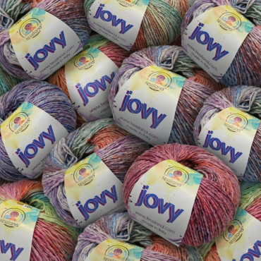 Jovy puro cotone sfumato fiammato gomitolo 50g