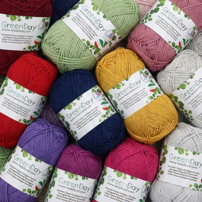 GreenDay misto viscosa ecologico riciclato gomitolo 50g