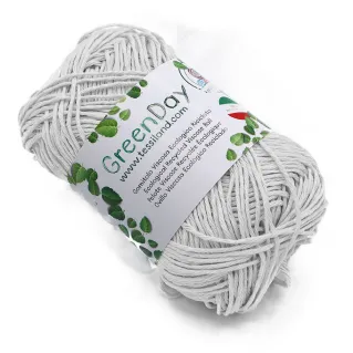 GreenDay mélange viscose écologique recyclée pelote 50g Blanc