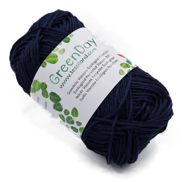 GreenDay misto viscosa ecologico riciclato gomitolo 50g Blu
