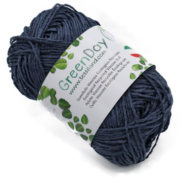 GreenDay misto viscosa ecologico riciclato gomitolo 50g Denim