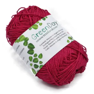 GreenDay recycled eco viscose blend yarn ball 50g Fucsia