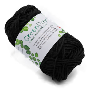 GreenDay misto viscosa ecologico riciclato gomitolo 50g Nero