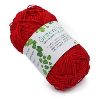 GreenDay mezcla de viscosa ecológica reciclada ovillo 50g Rojo