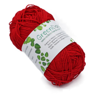 GreenDay misto viscosa ecologico riciclato gomitolo 50g Rosso
